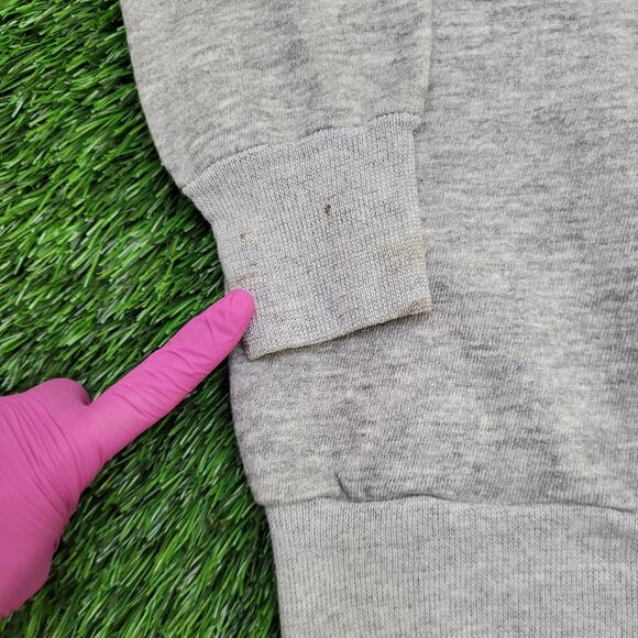 Vintage 90s Old-Ben Raglan Sweatshirt Womens XL 21x25 Gray - Picture 6 of 14